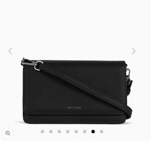 Matt & Nat Black Bee Vegan Crossbody Bag Adjustable Strap. Grain Texture Wallet